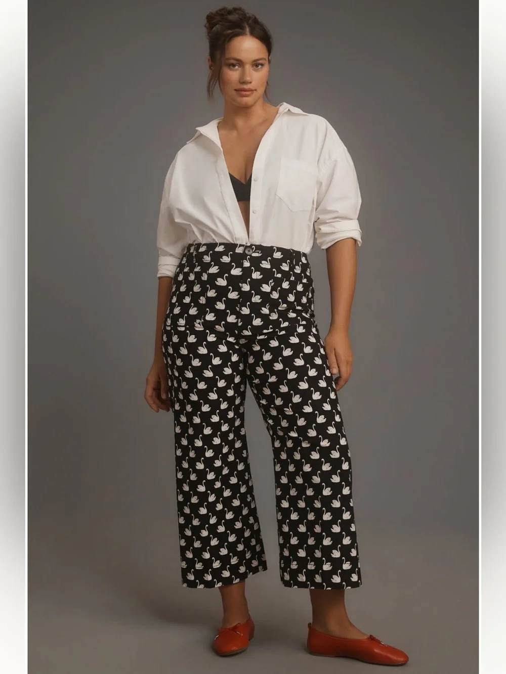 Anthropologie Maeve Colette High Rise Wide Leg Crop Pants in Magic Fabric - Picture 5 of 9